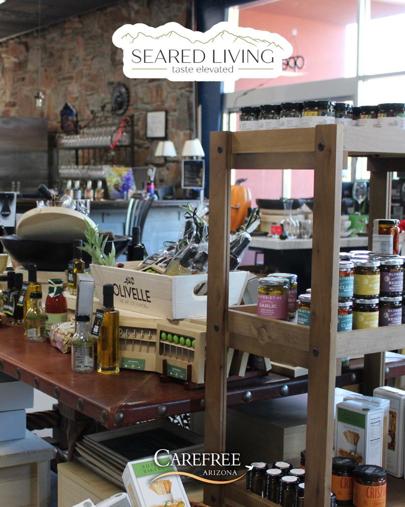 Racks of culinary goods