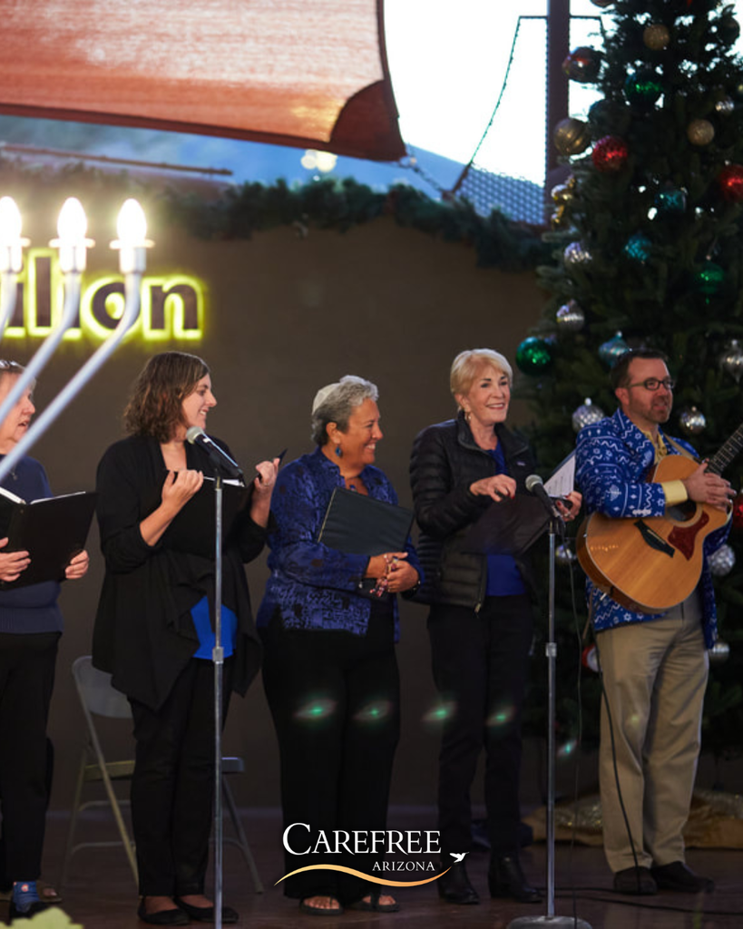 Group singing on stage