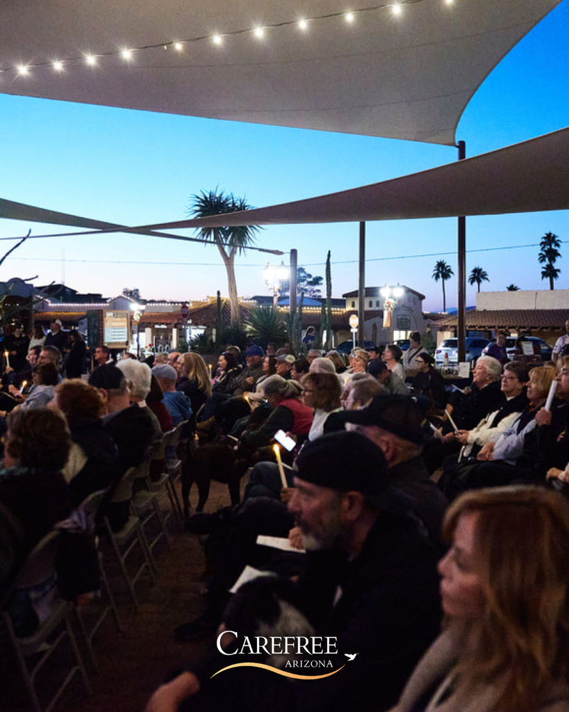 Night crowd sitting in chairs