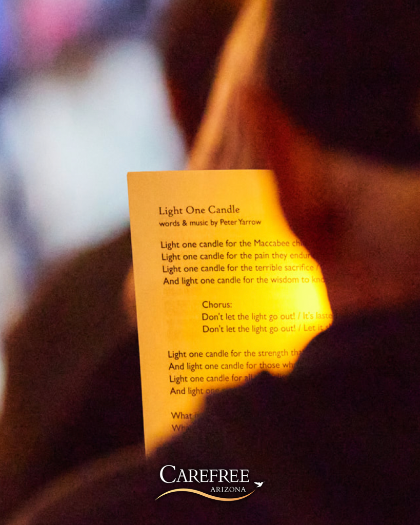 Man looking at song lyrics