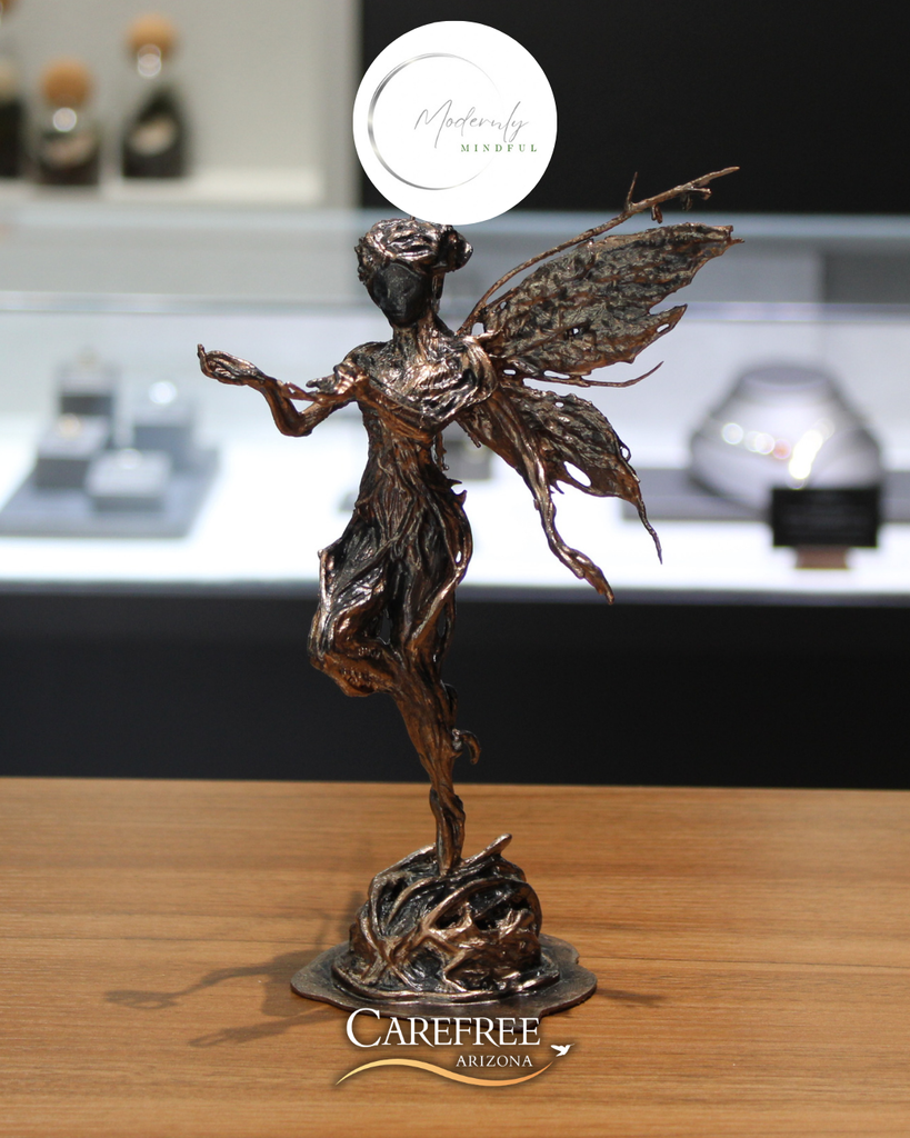 Miniature bronze statue of a fairy