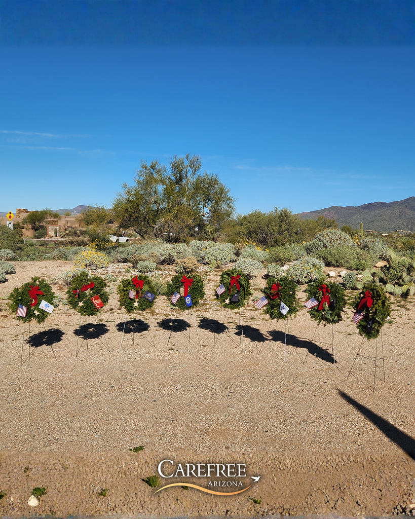 Wreaths at the cemetery