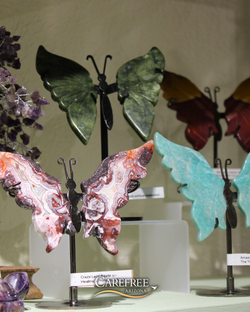 Rock butterfly sculptures