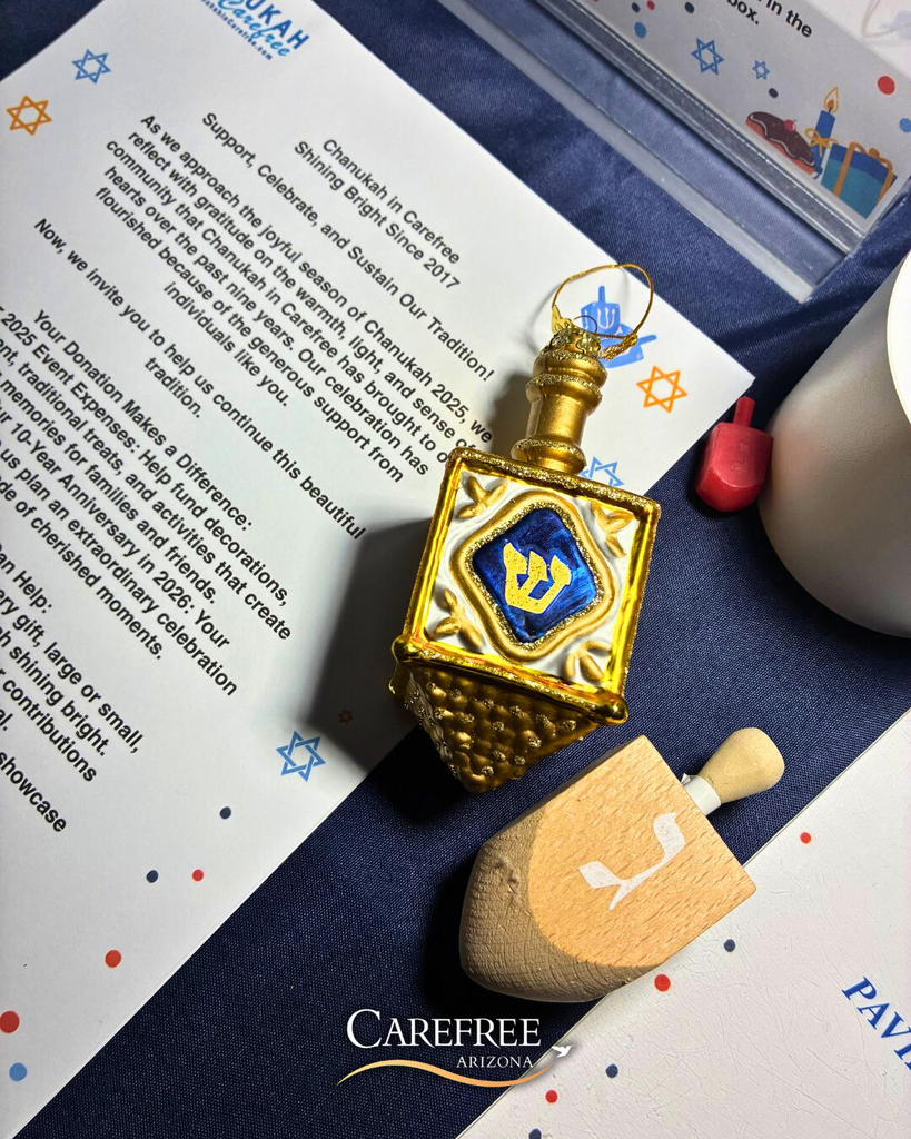 Close up photo of dreidels