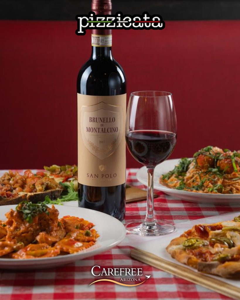 Italian dinner with wine