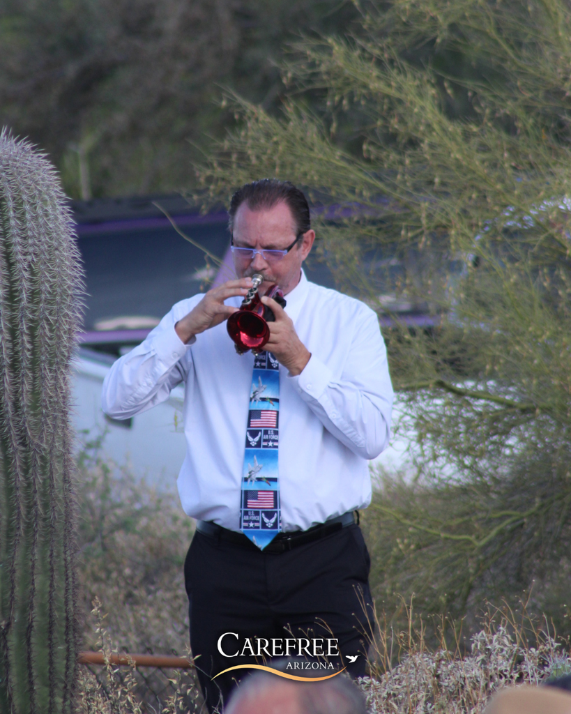 Man playing the trumpet