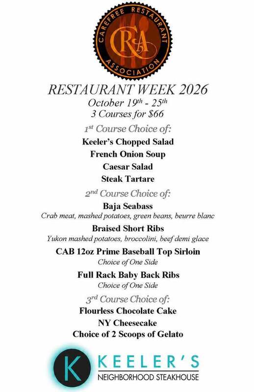 Keeler's Menu