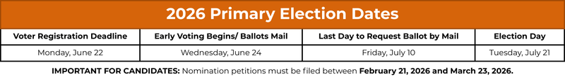 Updated 2026 Primary Election Dates & Deadlines