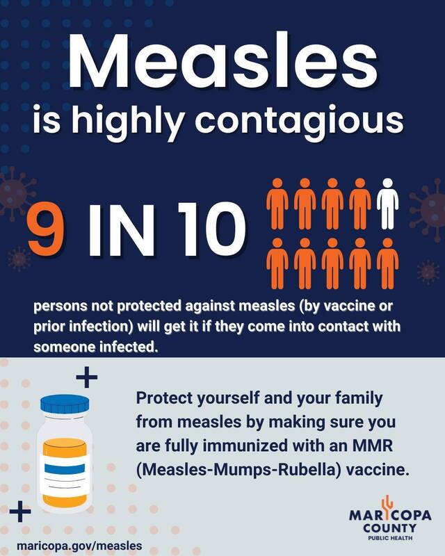 Measles is highly contagious