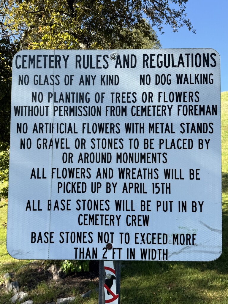 Cemetery Sign