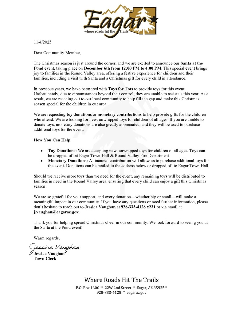 Christmas Donation Letter