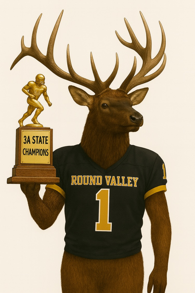 elk holding trophy