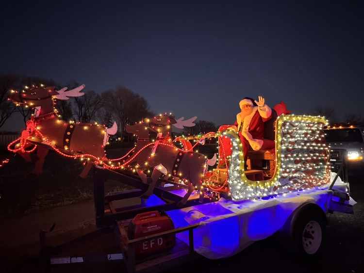 Santa on float