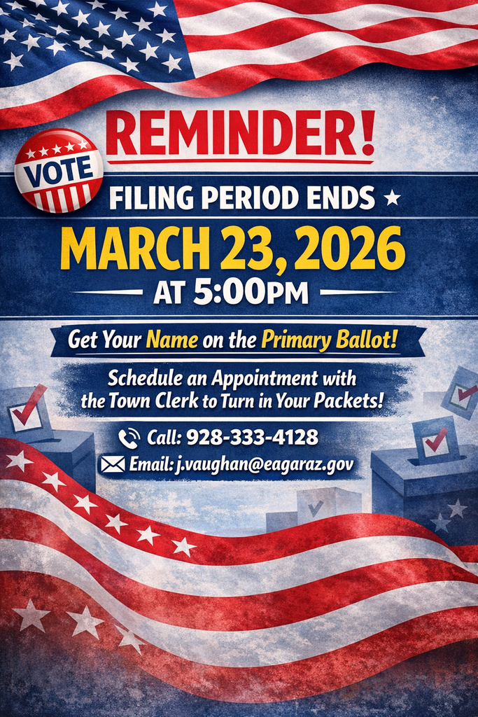 Election reminder flyer with patriotic flair