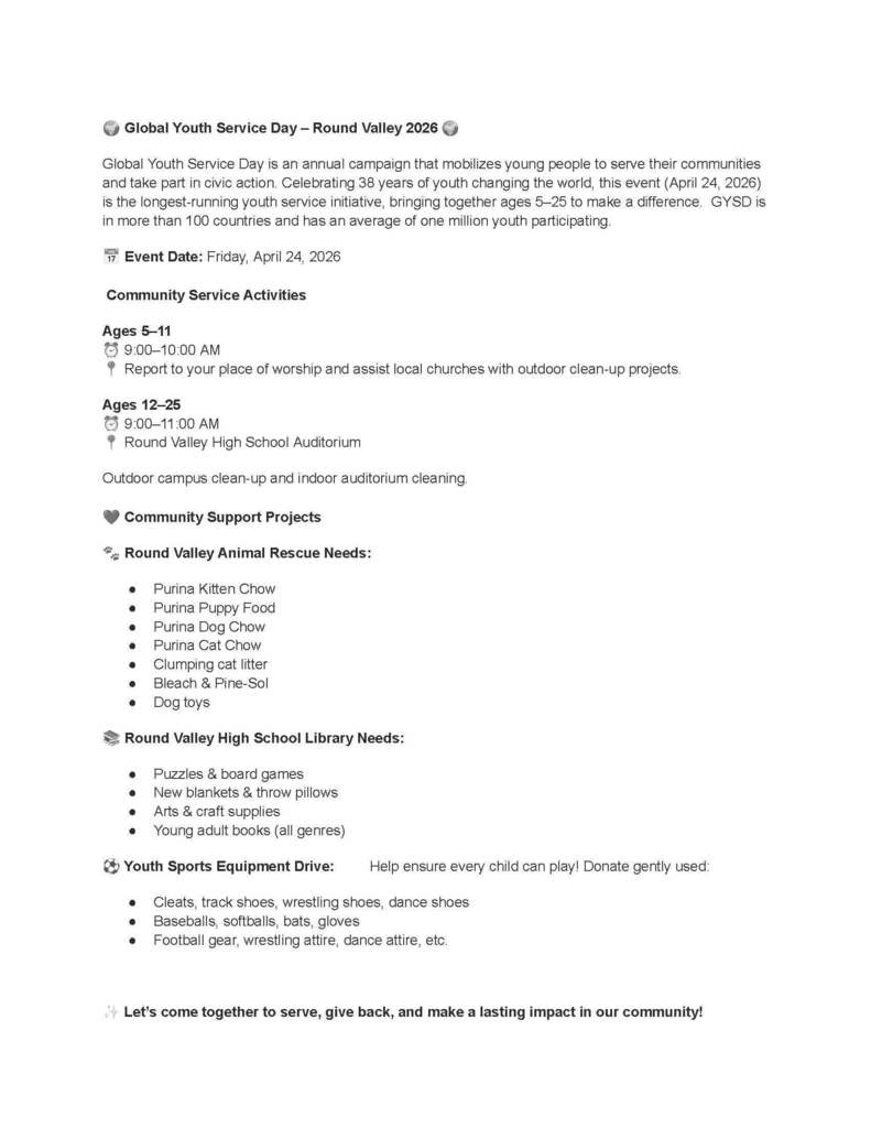 Global Youth Service Flyer 
