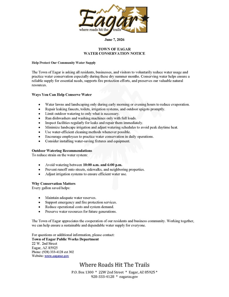 Water Conservation Notice 