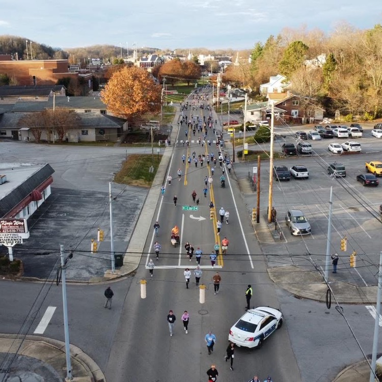 Aerial view of Turkey Trot