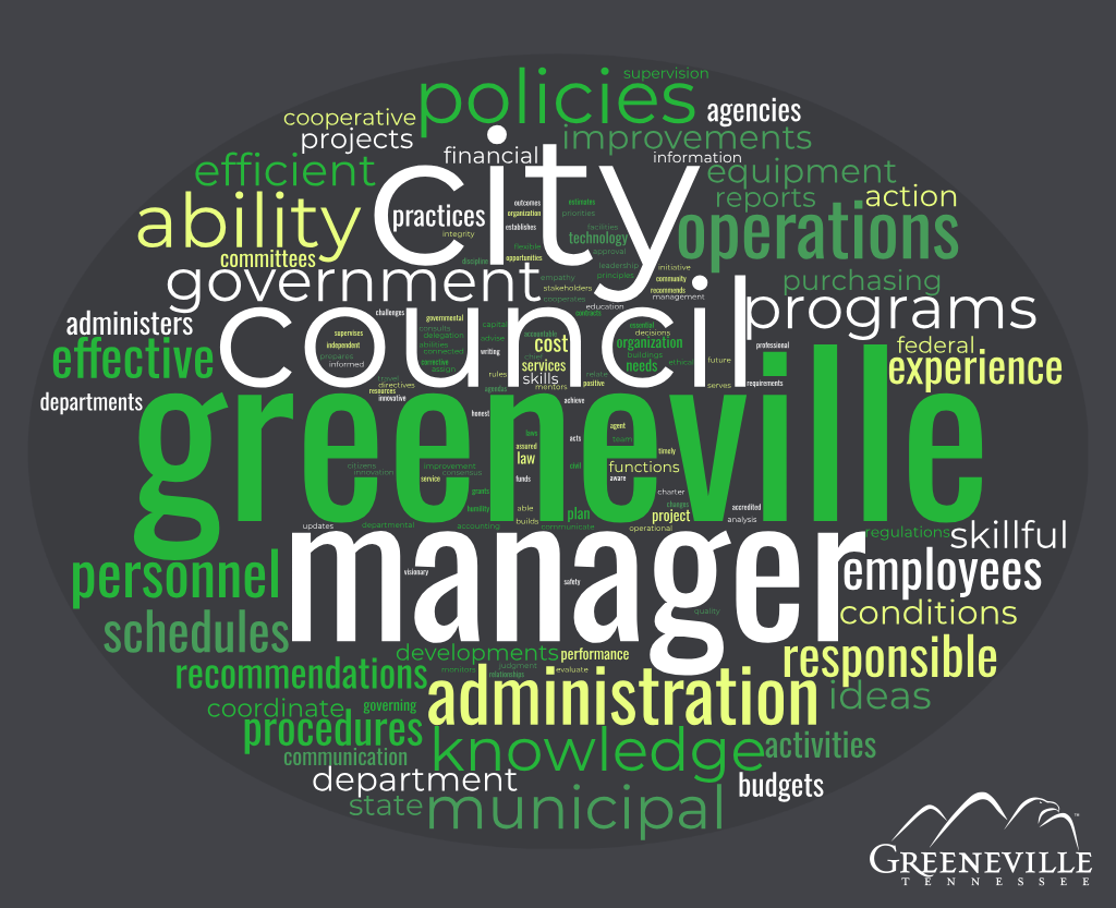 Word cloud for City Manager position