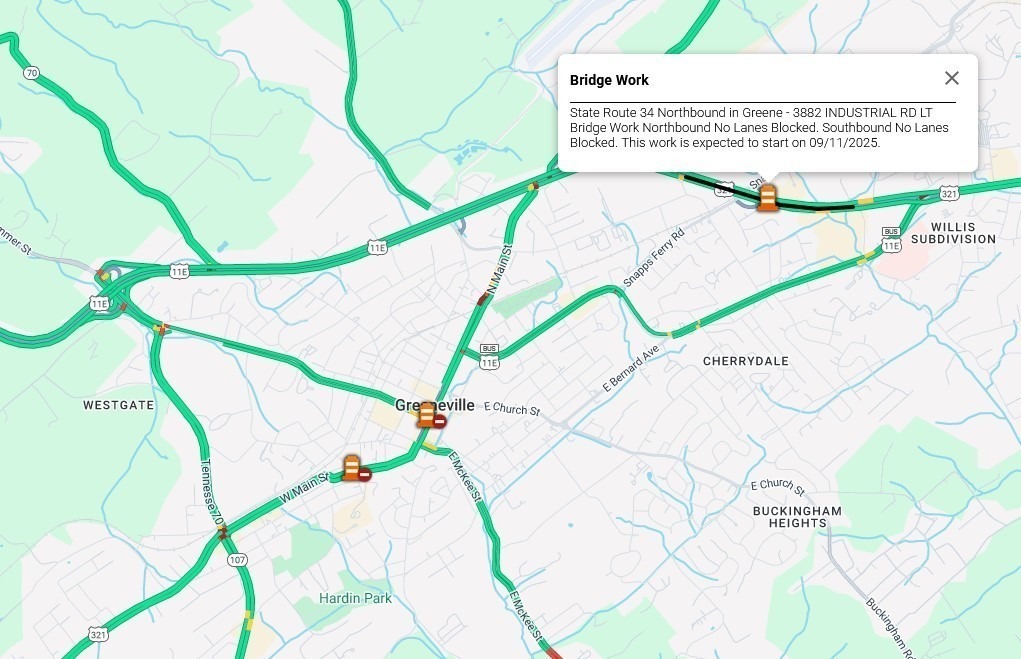 Snapps Ferry Bridge work