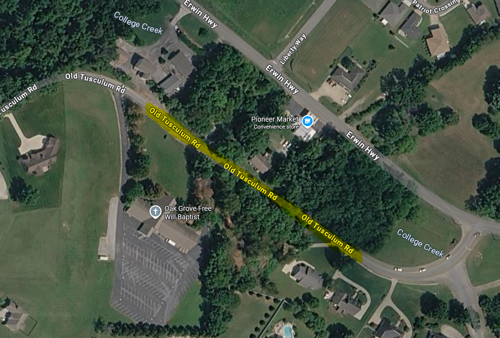 Old Tusculum Road slowdown