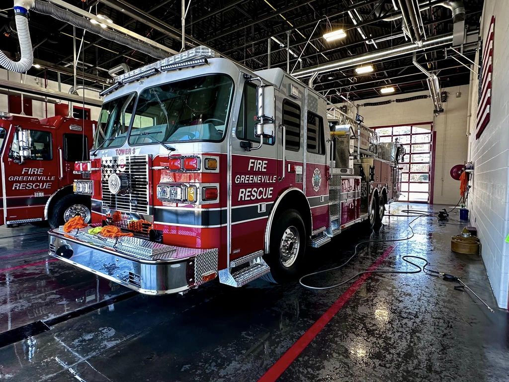Tower 3 ladder truck just washed