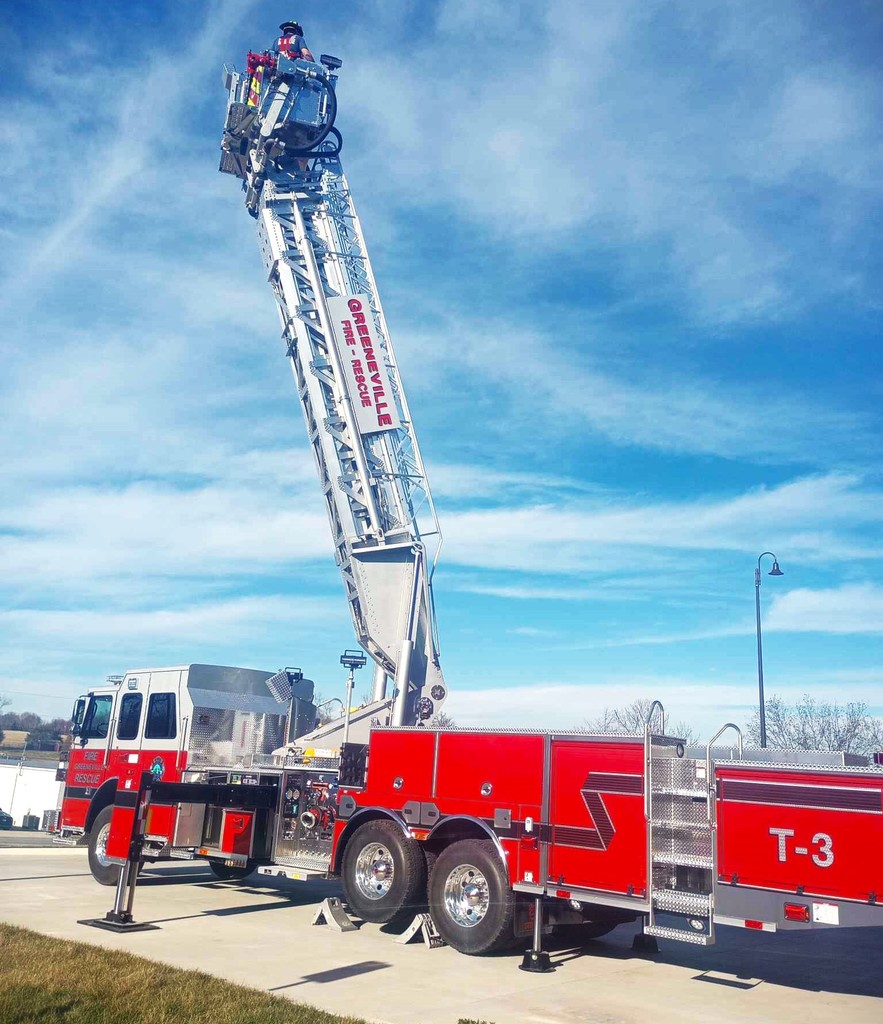 Tower 3 ladder being extended