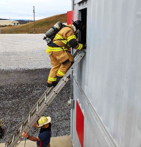 Going from ladder into window