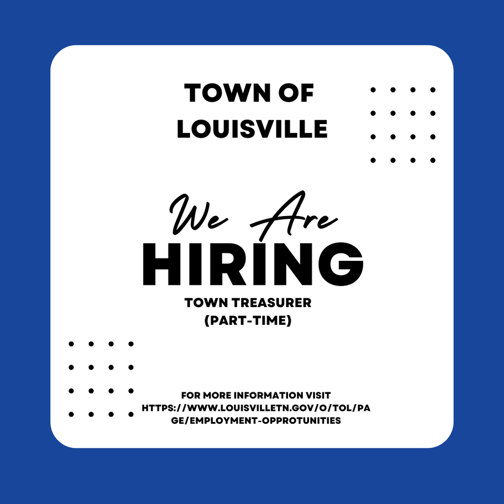 We are hiring for a town treasurer. (part time)