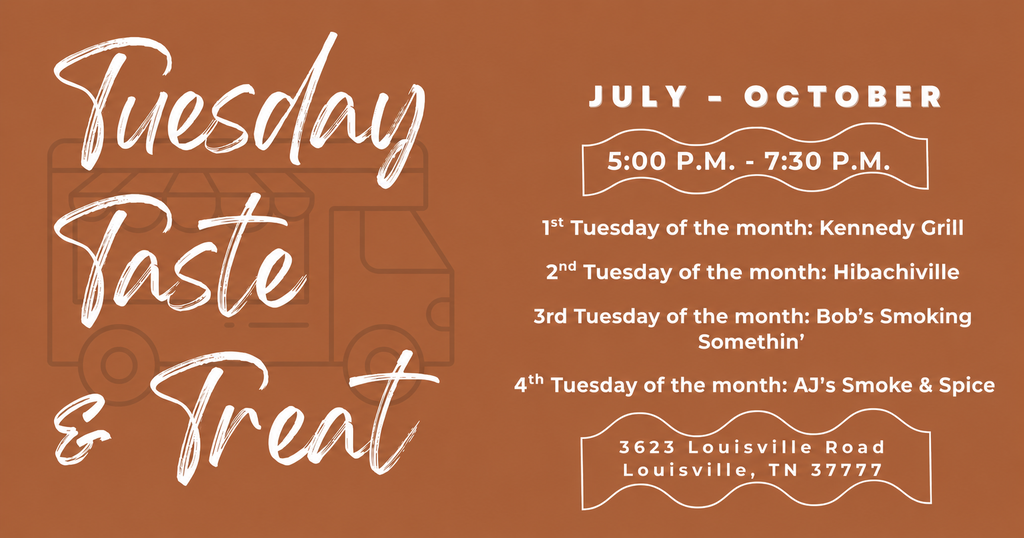 Tuesday Taste & Treat July - October
