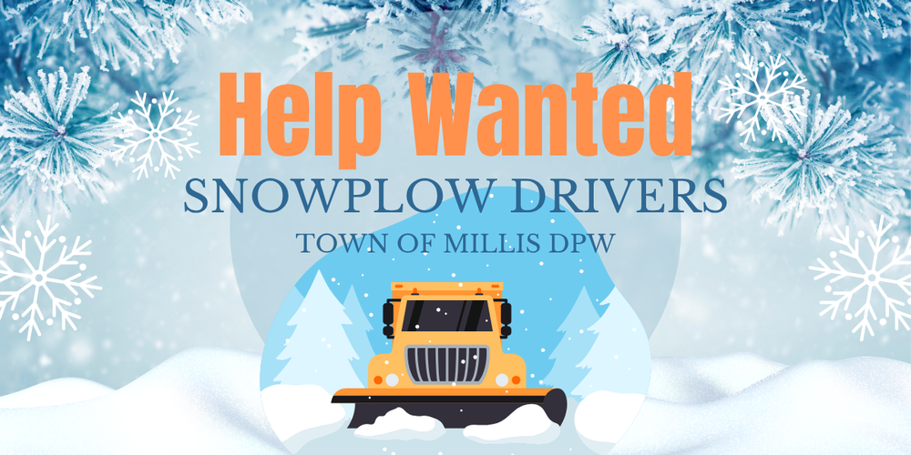 help wanted snowplow drivers for DPW
