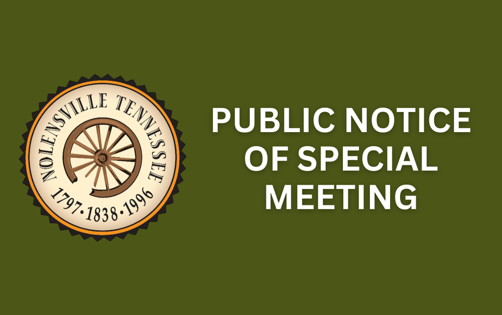 Public Notice of Special Meeting