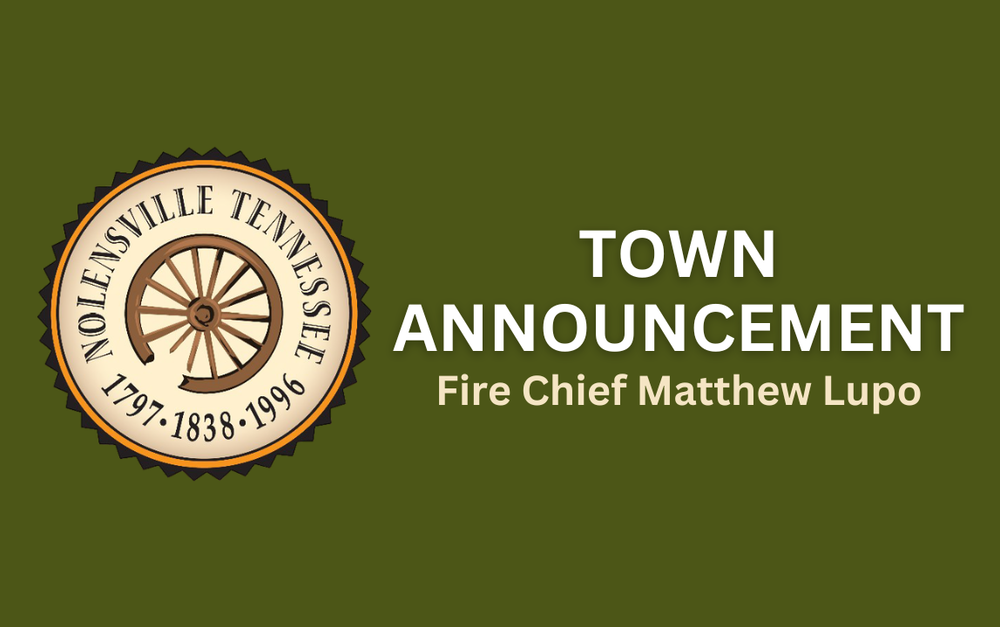 Town Announcement, Fire Chief Matthew Lupo, Friday, July 17, 2026