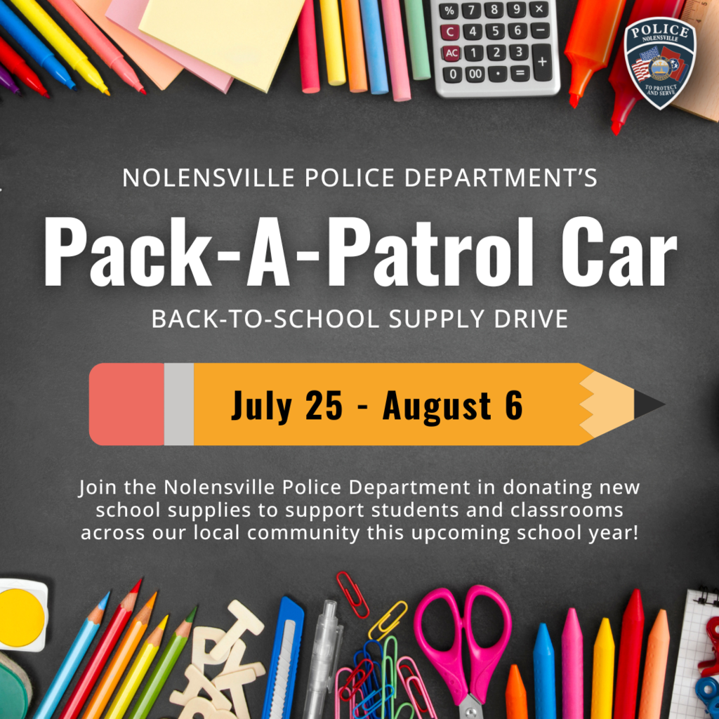 Pack-A-Patrol Car Supply Drive