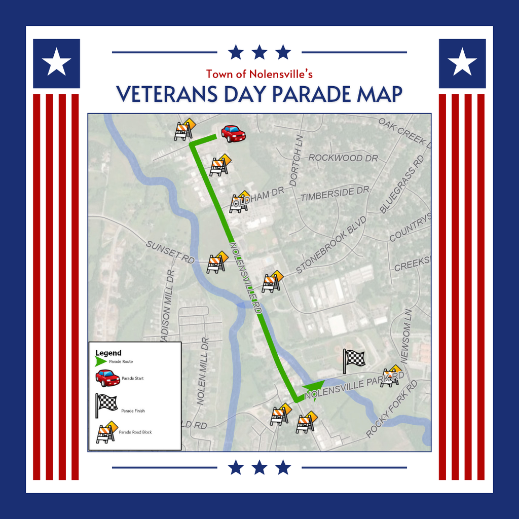 Veterans Day Celebration 2025 Map
