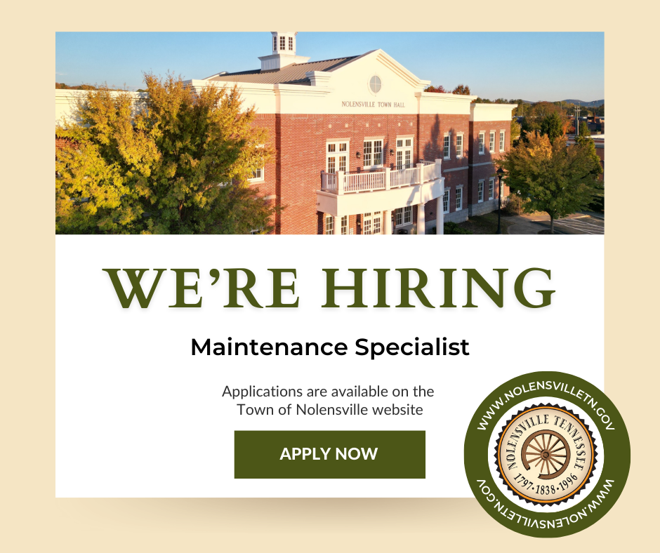 We're Hiring_Maintenance Specialist