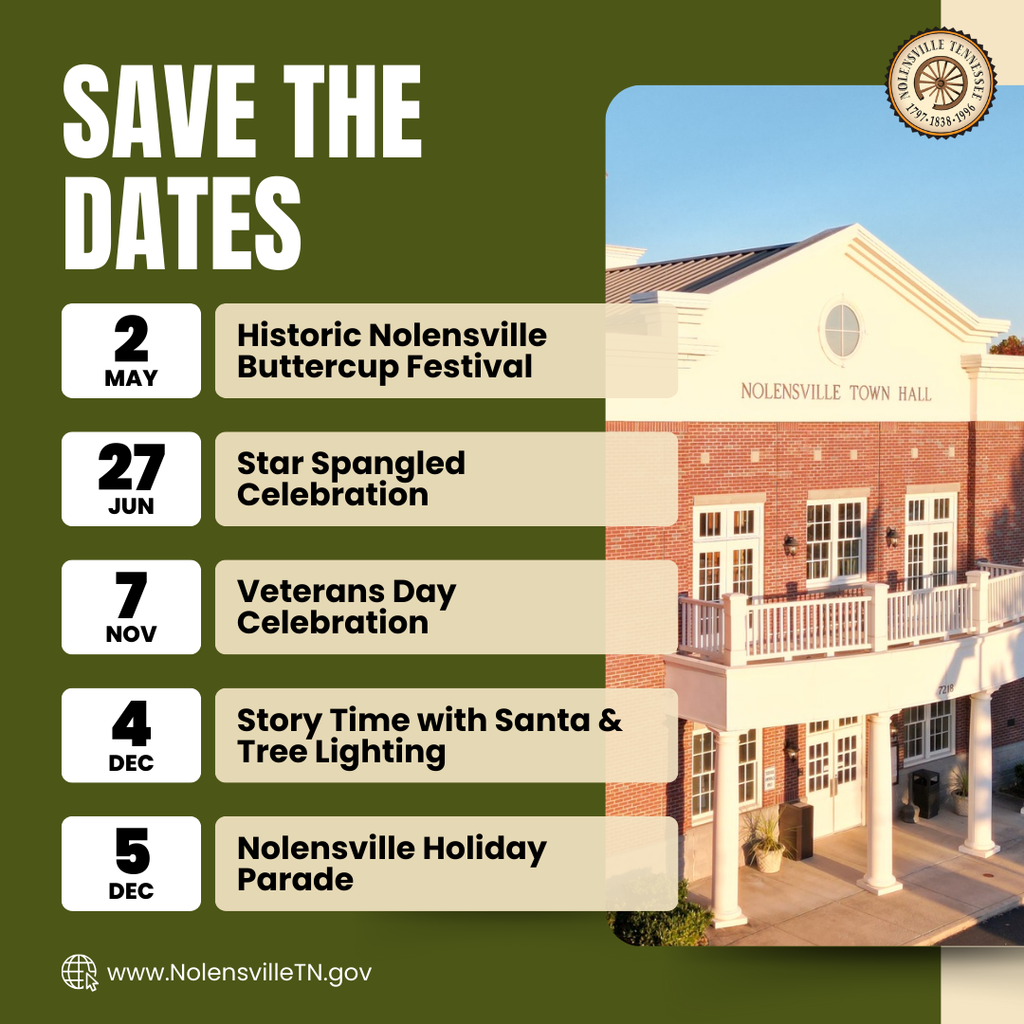 Save the Dates for Nolensville's 2026 Events