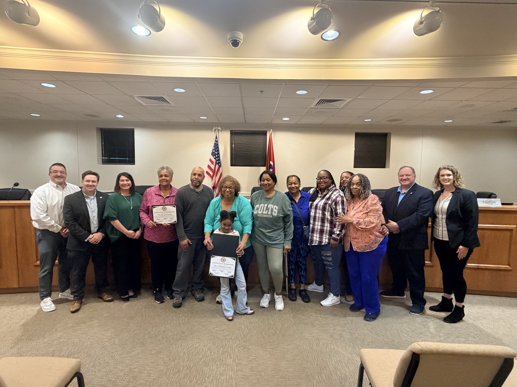 Members of Chrismon and Brown Family with the Town of Nolensville's Board of Commissioners