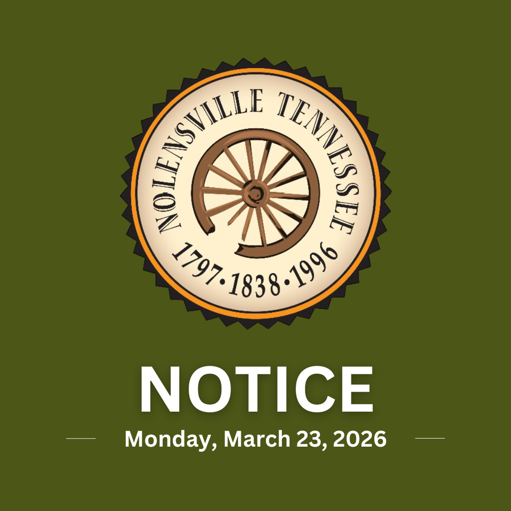 NOTICE for Monday, March 23, 2026
