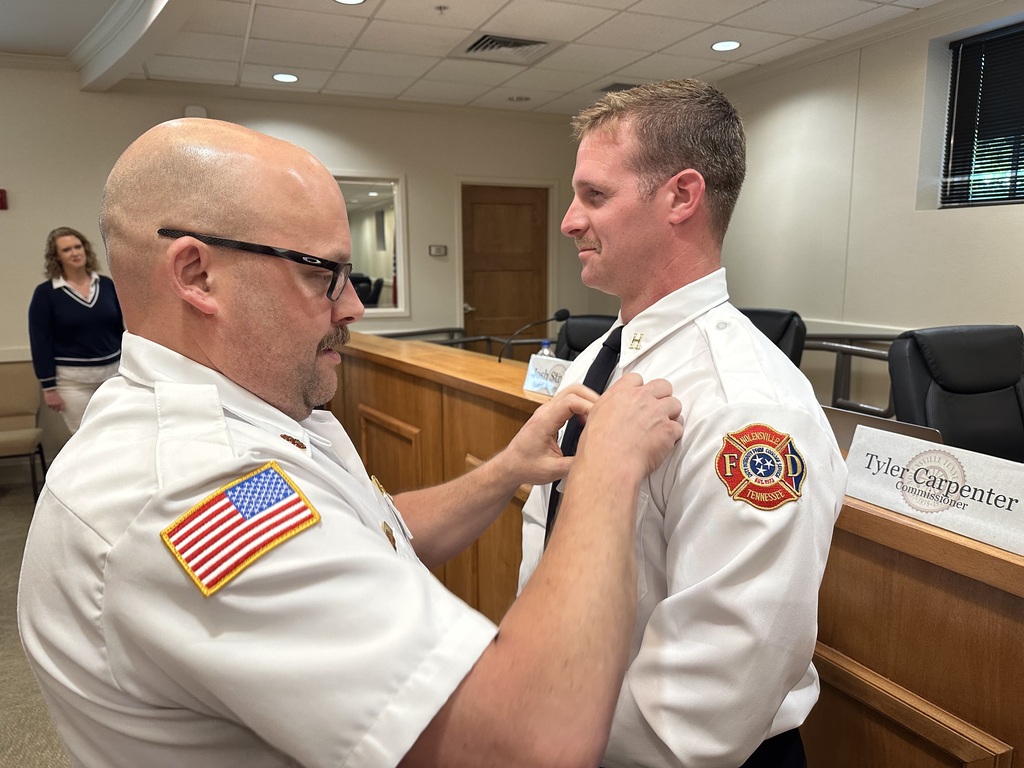 Nolensville Fire and Rescue members pinning ceremony