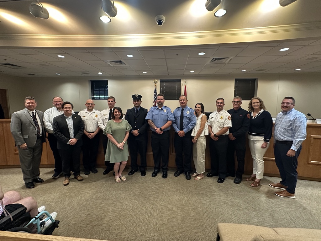 Nolensville Fire and Rescue members pinning ceremony pictured with commissioner members