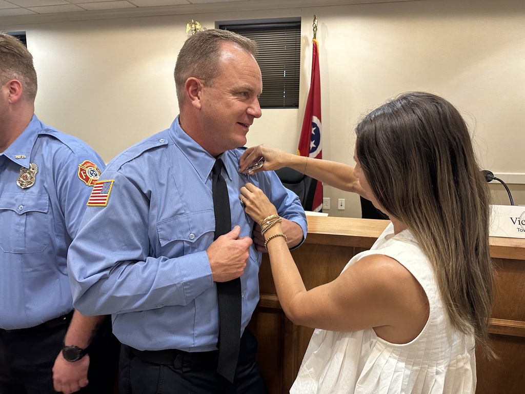 Nolensville Fire and Rescue members pinning ceremony