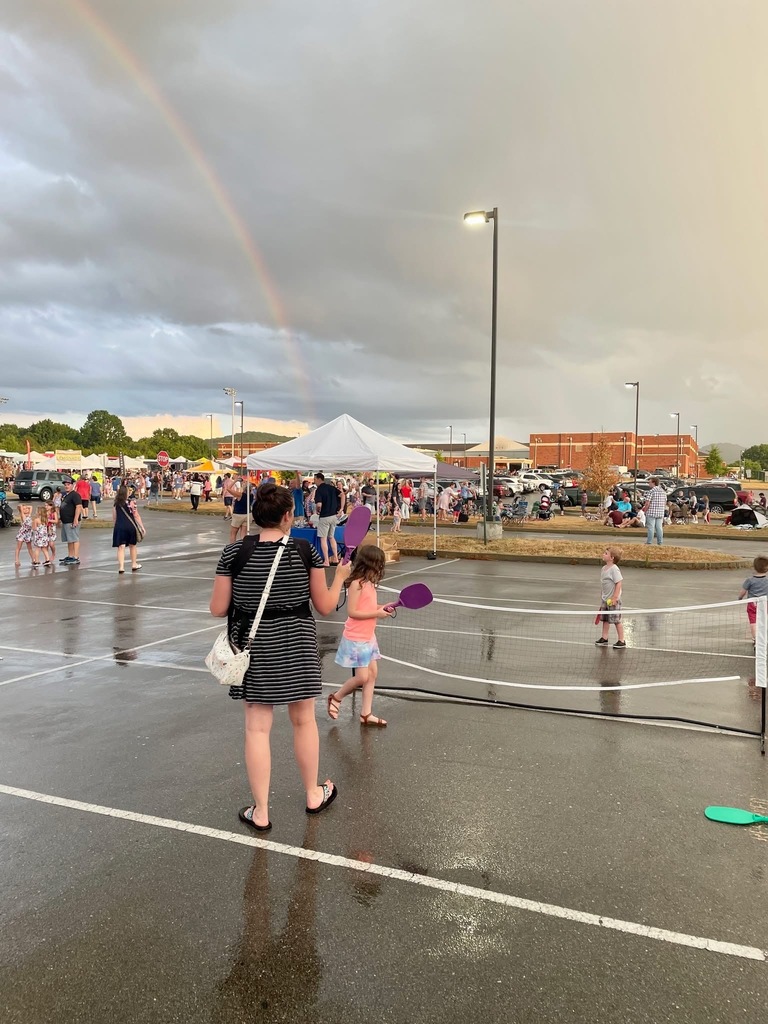 Rainbow after the rain during Star Spangled Celebration