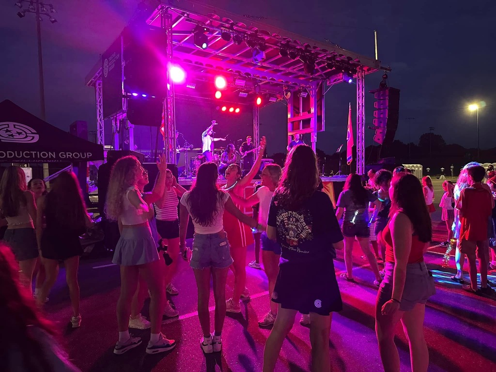 People dancing and watching live band during Star Spangled Celebration