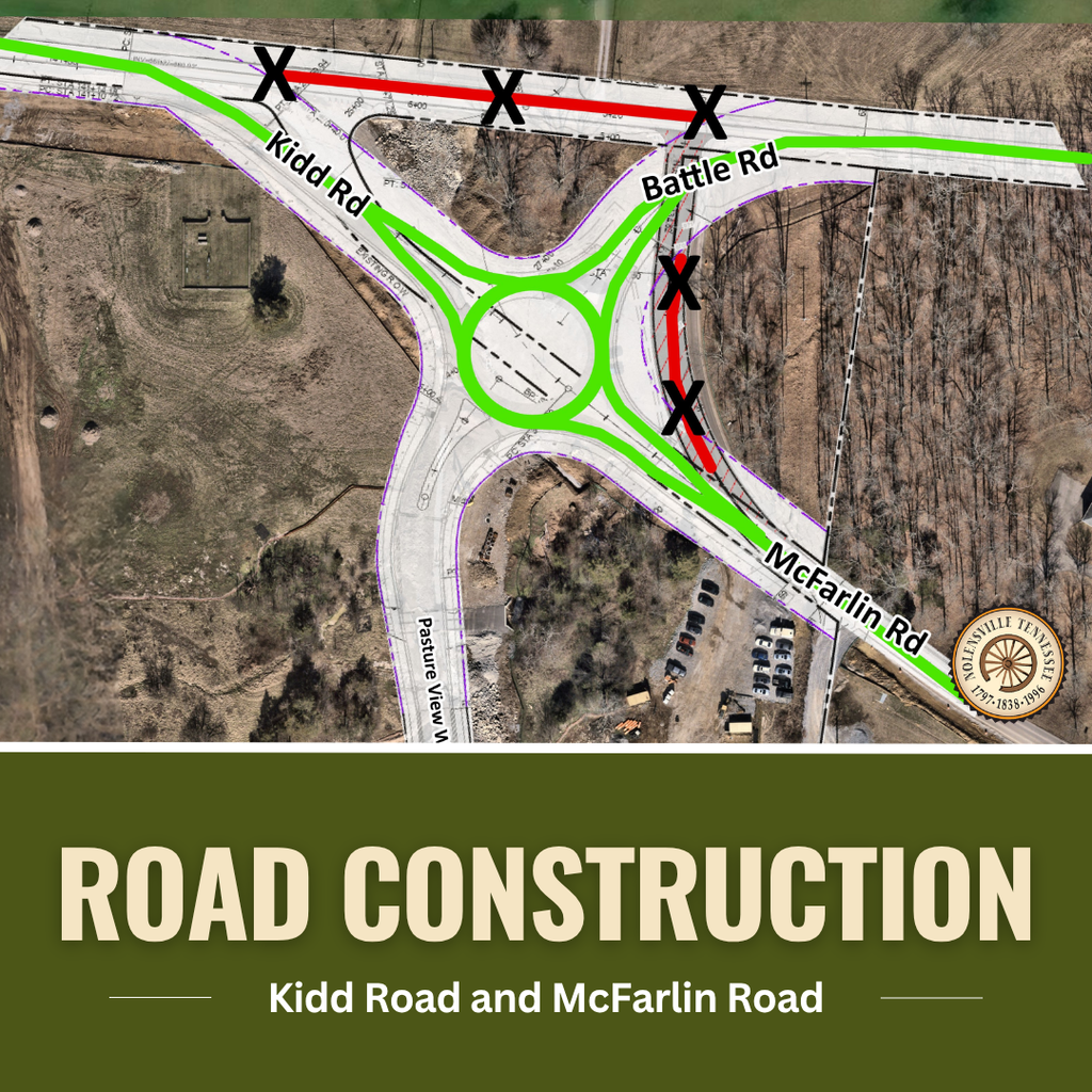 Road Construction on Kidd Road and McFarlin Road