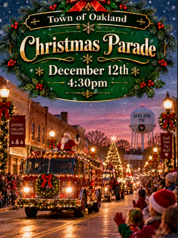 Town of Oakland Christmas Parade December 12th at 4:30PM