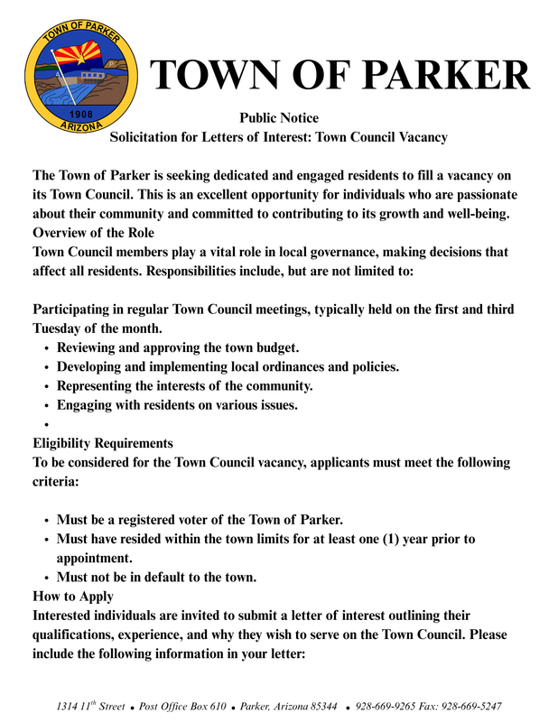 Public Notice of Seat Vacancy