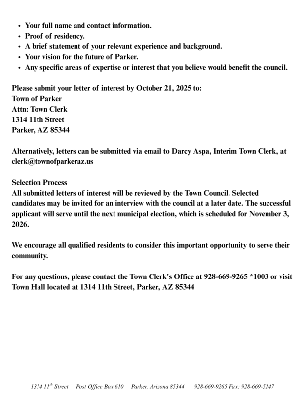 Public Notice of Seat Vacancy