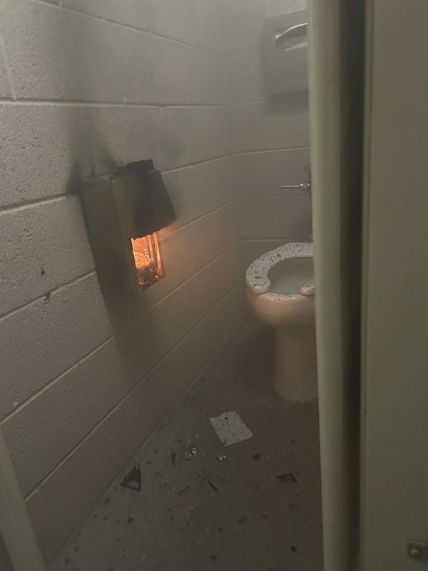 Vandalism in Pop Harvey Restroom