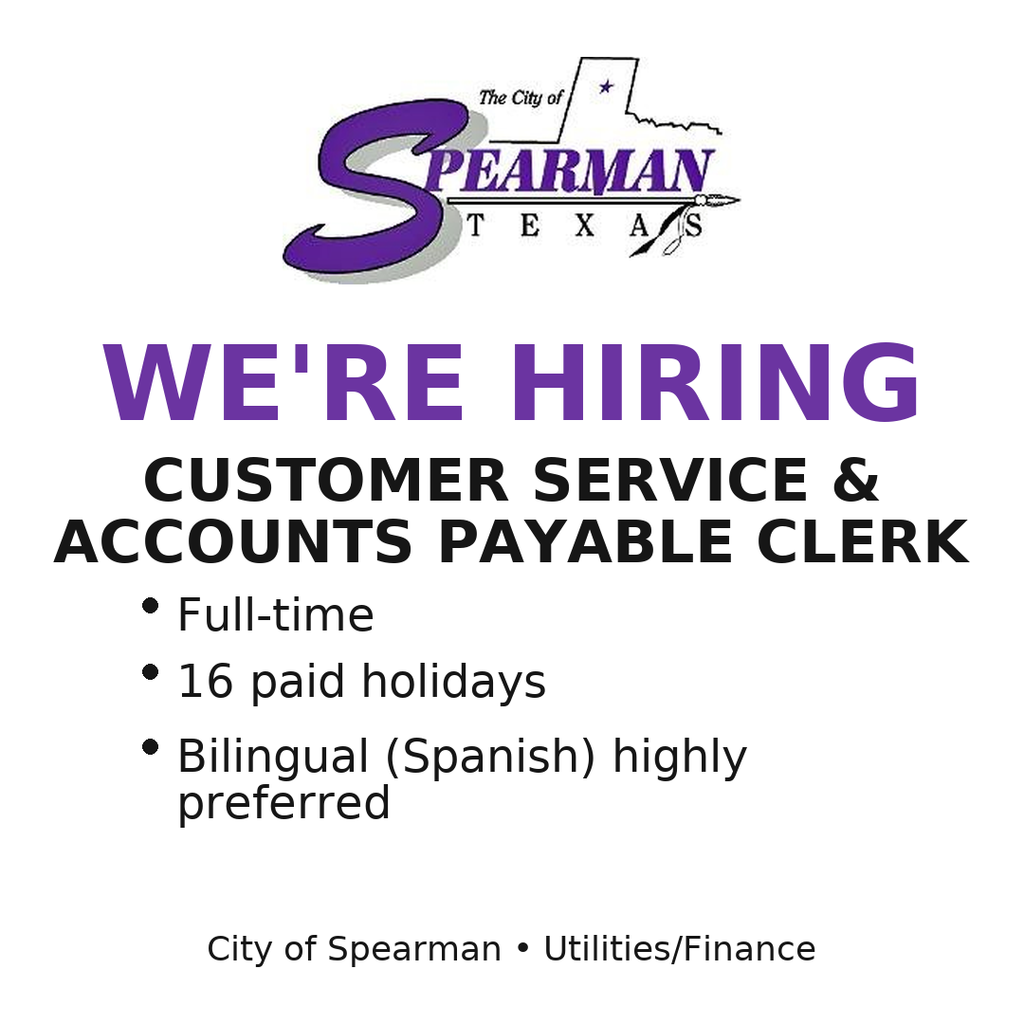 Spearman_We_Are_Hiring_Customer_Service_AP_NoRed_NoURL