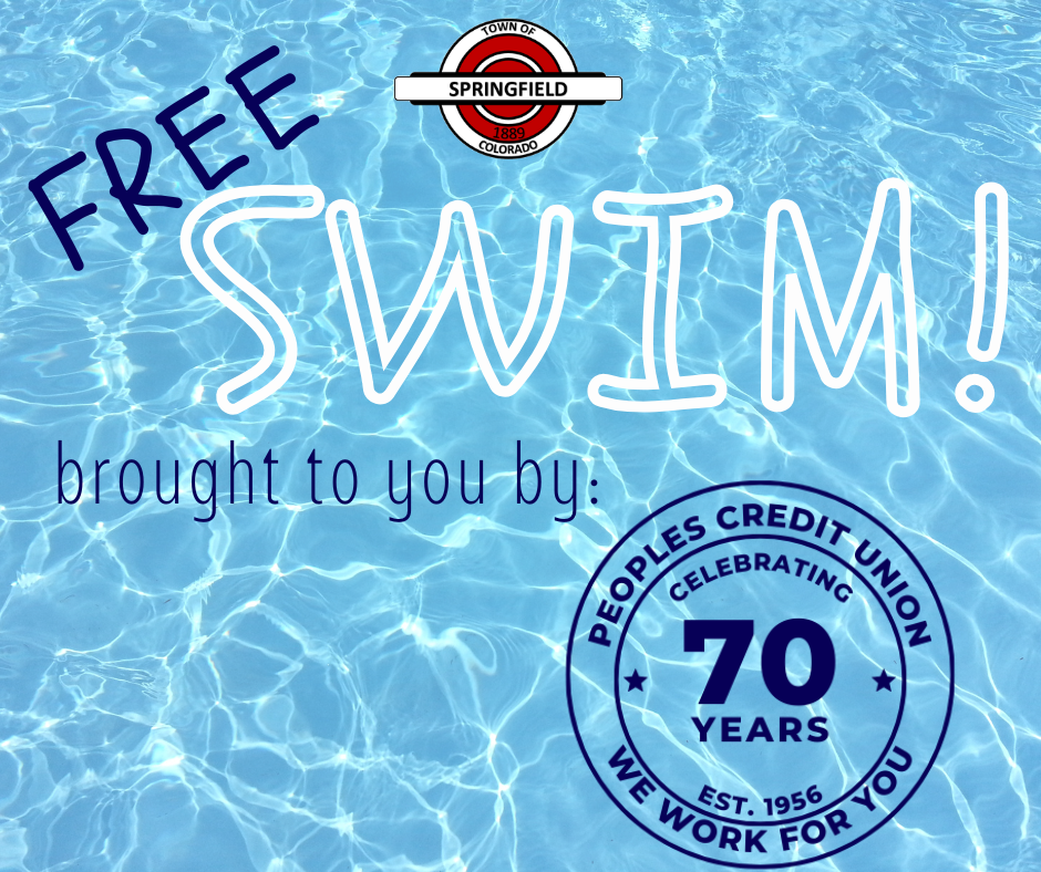 Free Swim sponsored by Peoples Credit Union